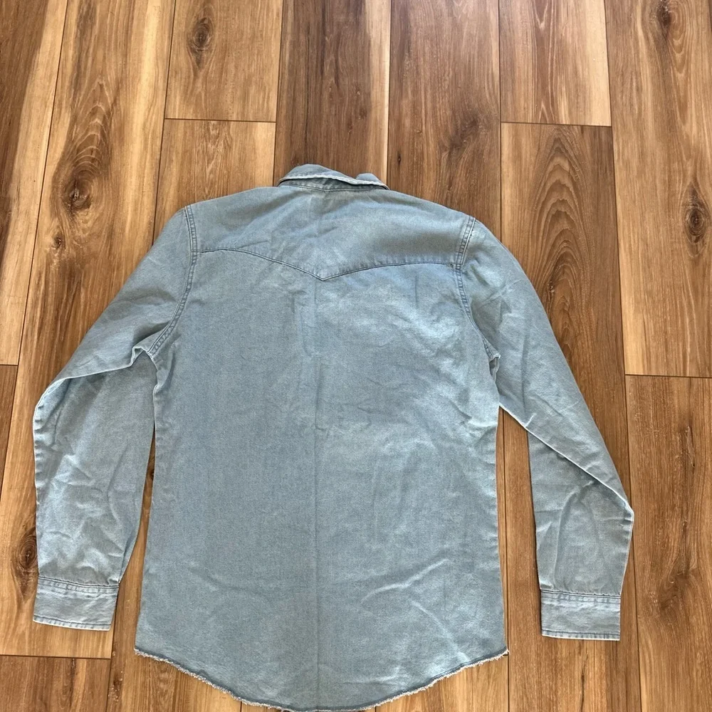 Wrangler kids Light Blue Casual Button Down Shirt size XXL (18-20) NWT